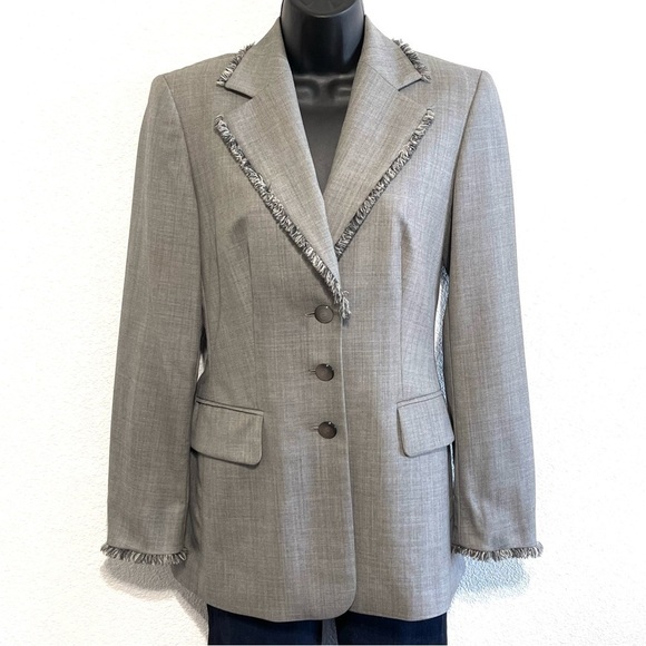 Escada Ermenegildo Zegna Woman 100% New WOOL Blazer Coat Jacket Size: 34 US S - Picture 1 of 16